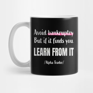 Risk Management Wisdom Quote: Smart Investor Saying Mug